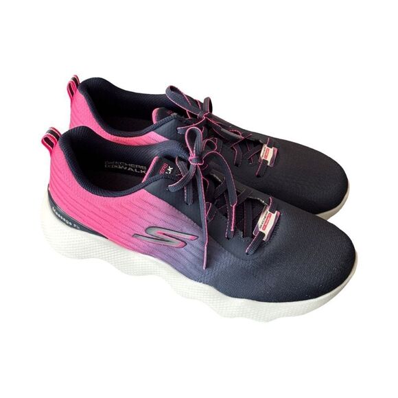 SKETCHERS GO WALK MASSAGE FIT NAVY AND PINK. - Picture 3 of 11